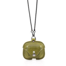 Leather AirPods Pro Case Necklace Pouch with Lanyard