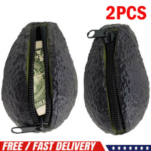 Avocado Coin Purse with Zipper 2 Pieces