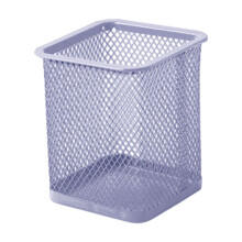 Mesh Pen Holder Square Desk Organizer Purple