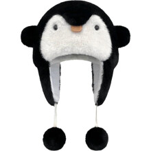 Penguin Plush Earmuffs Hat Winter Warm Furry Hat