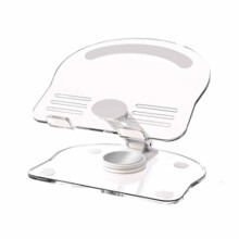 Acrylic Laptop Stand with 360 Rotating Base