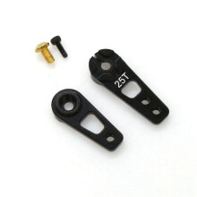 2X Aluminum Alloy 25T Angle Adjustable Servo Arm Double Servo Horn for Futaba Savox Servo HSP HD Xcore RC Car