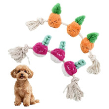 (B) Dog Tug-of-War Rope Toy – Squeaky Plush Ball – for Dogs Teeth Cleaning Interactive Entertainment