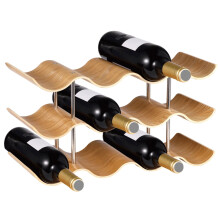 Wooden Wine Rack 3-Tier 12-Bottle Countertop Organizer