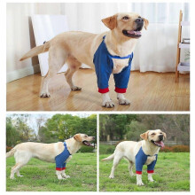 (L, blue) Relief Dog Supplies Pet Elbow Pads Pet Dog Puppy Brace Dogs Shoulder Support Dog Elbow Protector