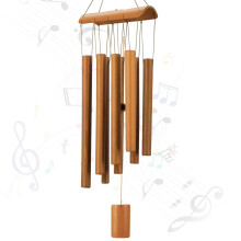 Bamboo Wind Chimes Outdoor Decor Natural Sound