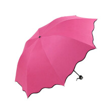 Sun Umbrella Black Coating Portable for Girls