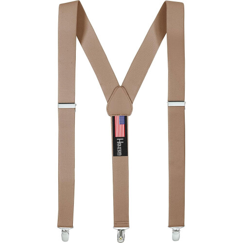 Men's suspenders with clips Y-back design 1 pair