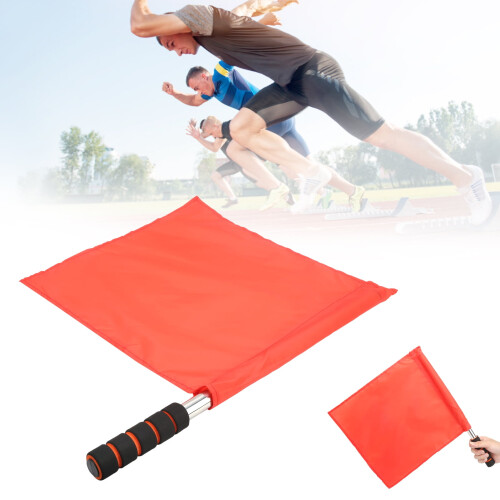 Dommerhåndflag rustfrit stål rød fodbold fodbold 2