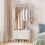 2-Tier Freestanding Clothes Rack White 1