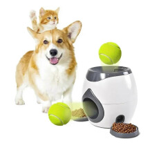 (Dark Grey) Automatic Ball Launchers for Dogs Funny Dog Training Toys for Indoor Outdoor