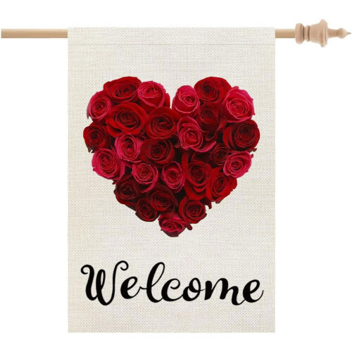 Valentine's Day House Flag Double-Sided 28x40 Inch