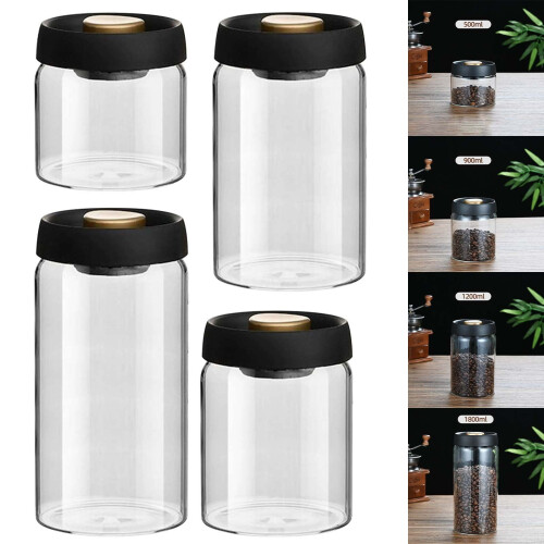Glass Coffee Canister Airtight 1800ml