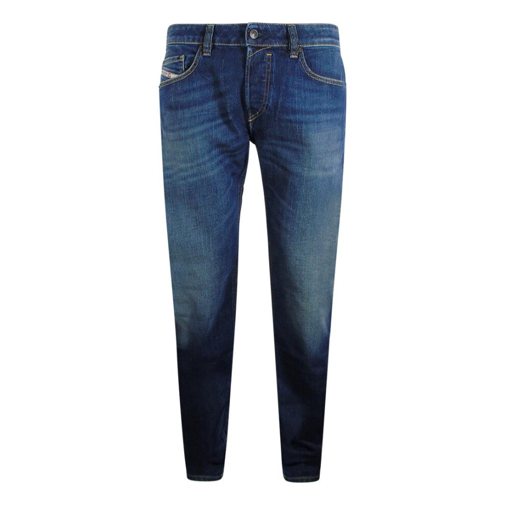 Diesel (30R, Dark Blue) Mens Safado-X Slim Jeans