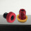 2pcs Billiard Cue Tail Cover Protective-Red 21.5MM large rub 6