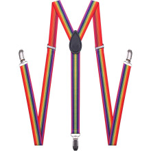 Men's and Women's Adjustable Leather Suspenders 1 Inch Wide