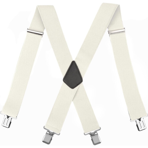 Men's Trouser Braces Elastic X-Shape with 4 Clips