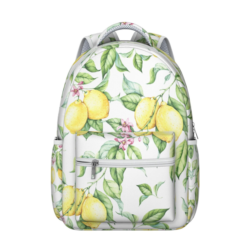 Lemon Aesthetic School Backpack Durable Spacious Laptop Bag 9101399929536
