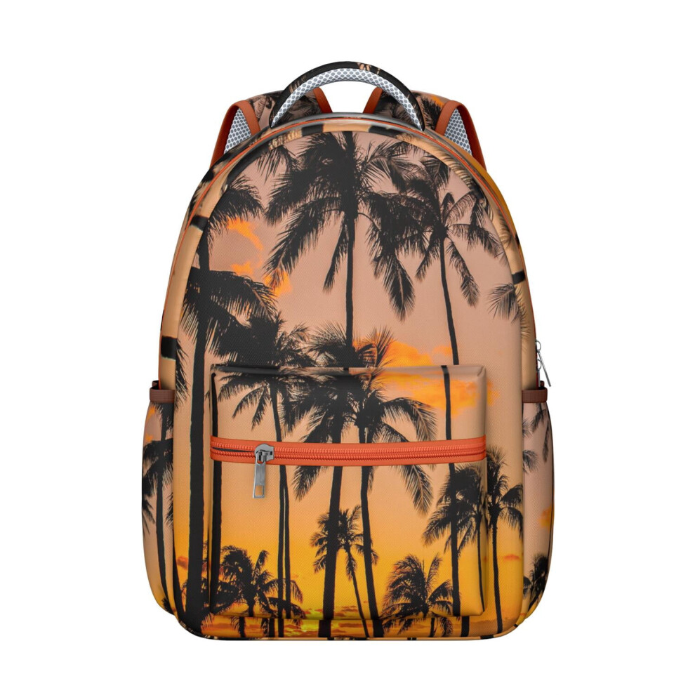Hawaii Tropical Palm Leaves Backpack Large Capacity Durable 9101399929925