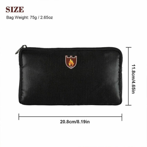 Fireproof Bag for Documents 8.07 x 4.33 x 0.79 Inch 1