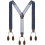 Men's Button-End Suspenders Y-Back Adjustable Elastic 49 1