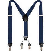 Wide suspenders with 4 strong clips adjustable