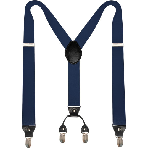 Wide suspenders with 4 strong clips adjustable
