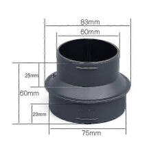 60mm-75mm Parking Heater Ducting Reducer Connector Air Heater Duct Pipe Reducer Adapter Converter F