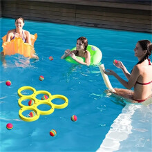 Pool Game Set Foam Floats and Tossing Balls 6 pcs