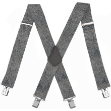Men's Trouser Braces Elastic X-Shape with 4 Clips