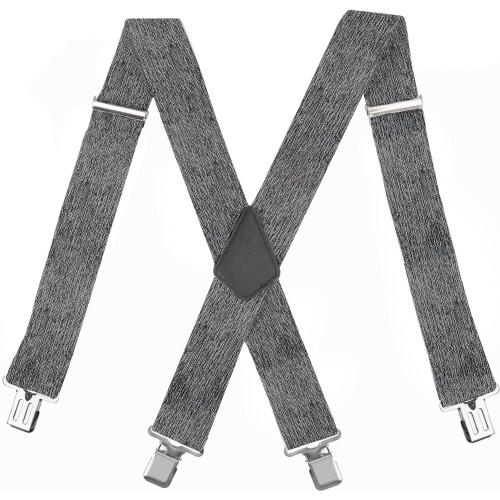 Men's Trouser Braces Elastic X-Shape with 4 Clips