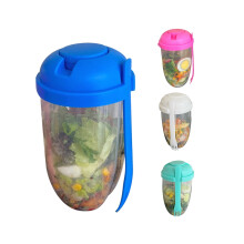 Salad Cup with Fork 1000ml Portable Low-Fat Meal Container