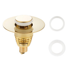 Gold Stainless Steel Drain Stopper for Bathroom Sink