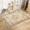Beige Vintage Boho Area Rug 2X3 ft Machine Washable 1