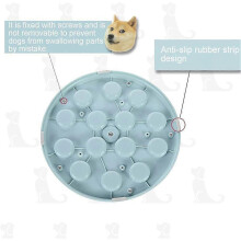 Interactive Dog Puzzle Slow Feeder, Treat Dispenser Toy for Puppies, Non-Toxic PVC IQ Training Fun