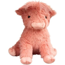 Highland Cow Plush Toy Pink Fluffy 13.78 Inch