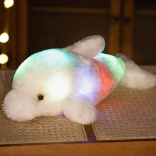 Dolphin Plush Toy Ocean Blue 17.7 Inch with Color-Changing