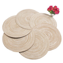 Round Braided Placemats 15 Inch Set of 6