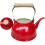 Vintage enamel tea kettle red 20x16 cm 8