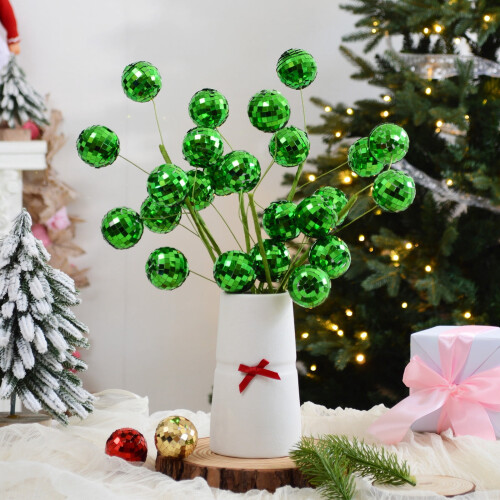 Green Sequined Mirror Christmas Ball Ornament 40cm