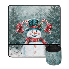 Snowman Sewing Machine Mat for Table Protector with Cylinder