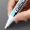 Marqueurs permanents blancs, 4-Pointe longue blanche 20mm 6