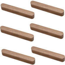 Wooden Drawer Handles Black Walnut 40mm Round 6 pcs