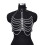 Women's Black PU Leather Layered Body Chain 1