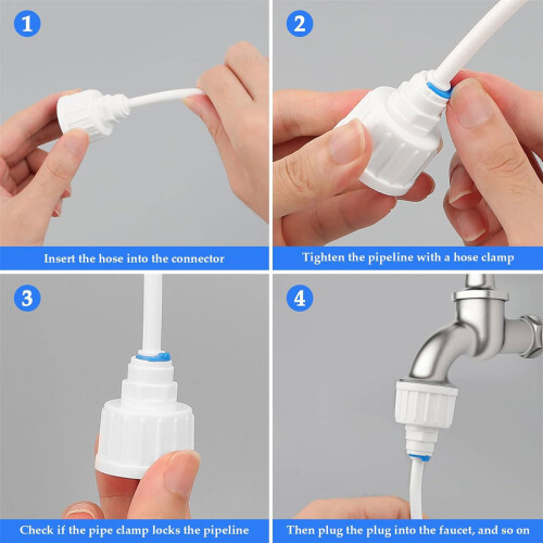 Ensemble de connexions d'eau pour réfrigérateur, 15m, ensemble 2