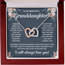 Granddaughter Necklace Interlocking Hearts 1 Piece