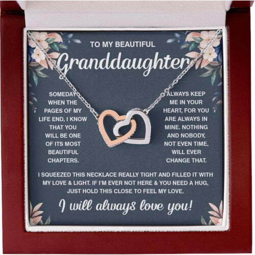 Granddaughter Necklace Interlocking Hearts 1 Piece