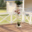 Plastic Frame Side Table White 19.7 x 8.3 in 2-Tier Round 7