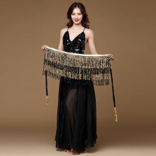 Women's Plus Size Belly Dance Skirt with Sequins and Tassels