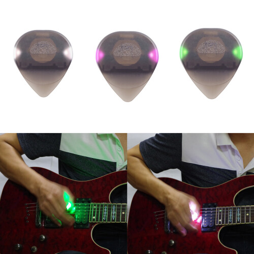 LED brillant médiator de guitare Instrument à-Feu vert Gen 2 2